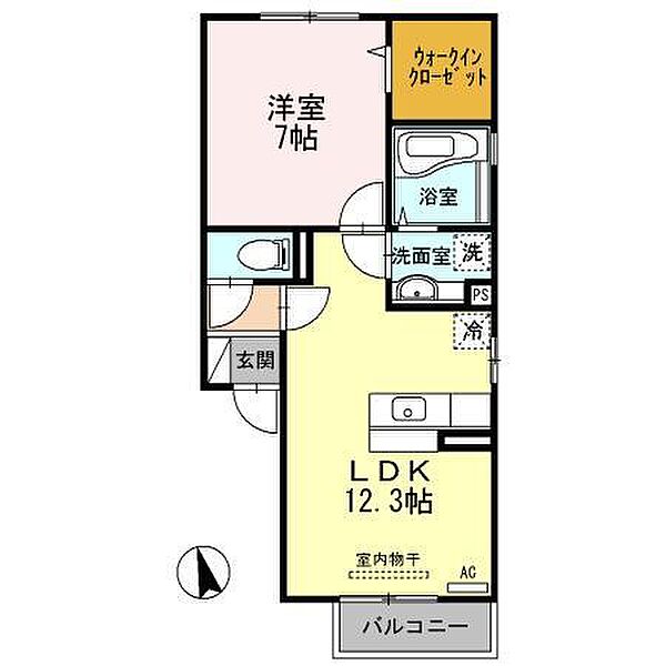 セジュールCWII B205｜宮崎県宮崎市田代町(賃貸アパート1LDK・2階・45.84㎡)の写真 その2