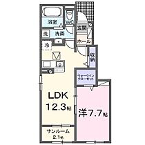 サンリット・ベゼルII  ｜ 宮崎県宮崎市佐土原町下田島字平松（賃貸アパート1LDK・1階・50.14㎡） その2