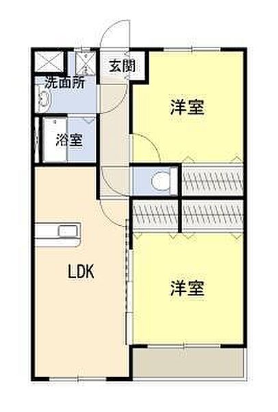 ユーミー大町 201｜宮崎県宮崎市吉村町大町(賃貸マンション2LDK・2階・53.66㎡)の写真 その2