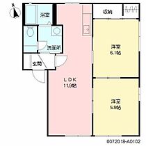 フォーレスピュア 102 ｜ 宮崎県宮崎市曽師町（賃貸アパート2LDK・1階・50.07㎡） その2