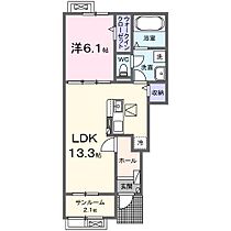 グランブルー　Ｂ  ｜ 宮崎県都城市吉尾町（賃貸アパート1LDK・1階・50.05㎡） その2