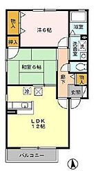 マルクィーンC 2LDKの間取図画像