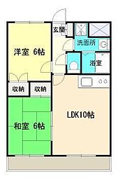 ラ・ルミエール永楽 2LDKの間取図画像