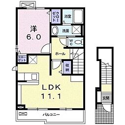 ラ・ルーチェ1 1LDKの間取図画像