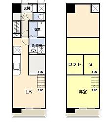 アルテマイスターデュノン ワンルームの間取図画像