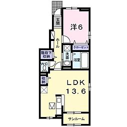 サニーメゾン1 1LDKの間取図画像