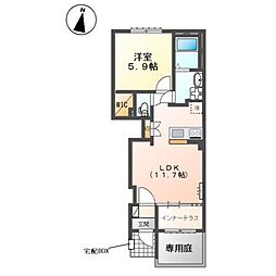 Oriental Court 1LDKの間取図画像