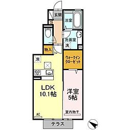 ベルフルール 2LDKの間取図画像