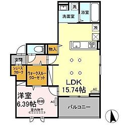 マリンパレスタイセイ 1LDKの間取図画像