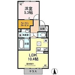 オーキッドマル1 1LDKの間取図画像