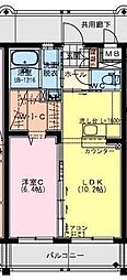T・One 1LDKの間取図画像