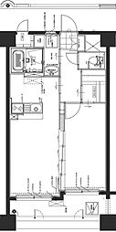 GlitterCourt 1LDKの間取図画像