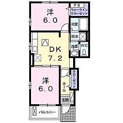 ドウェル・コンチェルト3 2DKの間取図画像