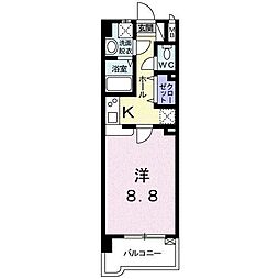 サン・トール 1Kの間取図画像