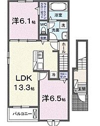 R.N.P レジデンスW I 2LDKの間取図画像