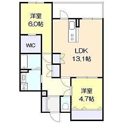 AlteMeisterREVEII(アルテマイスターレーヴI 2LDKの間取図画像