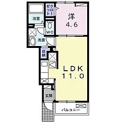 プルミエール 春 I 1LDKの間取図画像