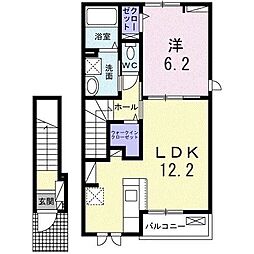 プルミエール 春 I 1LDKの間取図画像