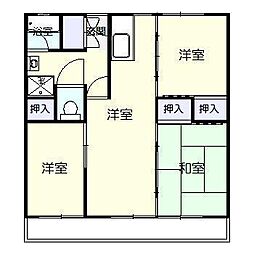 GreenHills大塚台2棟 3DKの間取図画像