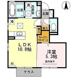 シャトーK 1LDKの間取図画像
