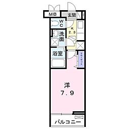 グレイス・ゴッド 1Kの間取図画像