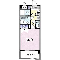 ネオ・グランツ 1Kの間取図画像