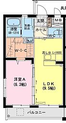 PLAISIR 1LDKの間取図画像