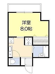 Times'1 1DKの間取図画像