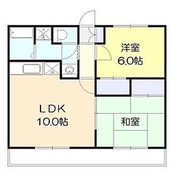 メゾンドTAHARA2 2LDKの間取図画像