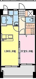 Brook'sSquare2 1LDKの間取図画像