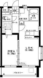 ハートピュアY3 1LDKの間取図画像