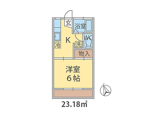 千葉県船橋市夏見(賃貸アパート1K・2階・23.18㎡)の写真 その2