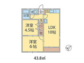 千葉県柏市松葉町（賃貸アパート2LDK・2階・43.80㎡） その2