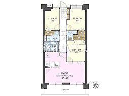 レーベングランヒルズ朝霞台 3LDKの間取図画像