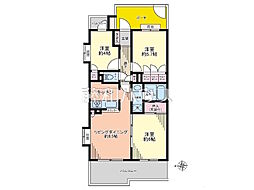クリオ三鷹伍番館 3LDKの間取図画像