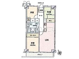 多摩稲城マンションA棟 3LDKの間取図画像