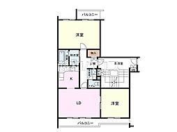 エステート上水本町4号棟 2LDKの間取図画像