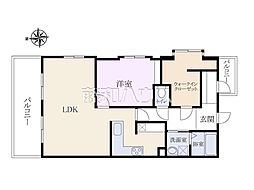 エクシオ花小金井 1LDKの間取図画像