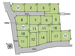 清瀬市下宿2丁目 全18区画 建築条件付宅地分譲 14号地