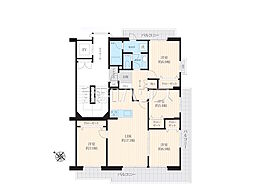 ヒルサイドテラス豊ケ丘11-53-3号棟 4LDKの間取図画像