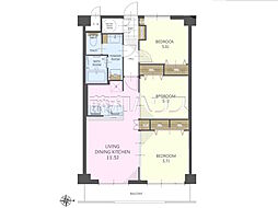 シャルマンコーポ朝霞 3LDKの間取図画像
