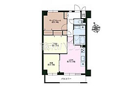ライオンズステーションプラザ千歳烏山 2SLDKの間取図画像