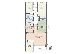 ル・アール高尾エグザフォート 4LDKの間取図画像
