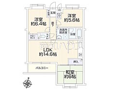 ロイヤルステージ多摩センター 3LDKの間取図画像
