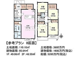 府中市是政6丁目 全8区画 建築条件付売地 8号地