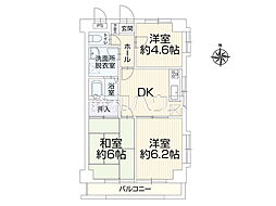 パレドール東所沢2 3DKの間取図画像
