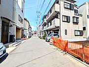 接道状況および現場風景　【朝霞市膝折町2丁目】
