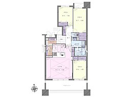 グランジオ武蔵野 3LDKの間取図画像