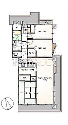 コスモ永山 3LDKの間取図画像