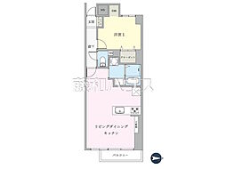 モンシャトー・ラポール多摩 1LDKの間取図画像